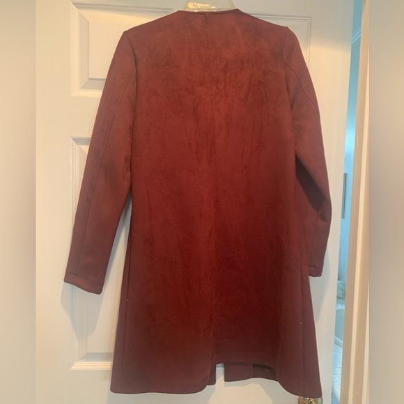 Velvet Burgundy Coat - Picture 2 of 2